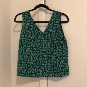 Cropped Silk Tank Top